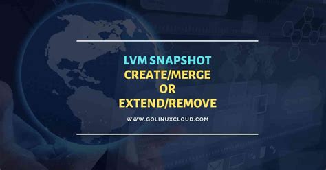 Linux lvm snapshot backup and restore tutorial RHEL/CentOS 7/8